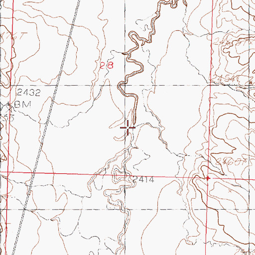Topographic Map of Krome Coulee, MT
