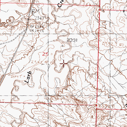 Topographic Map of Road Coulee, MT
