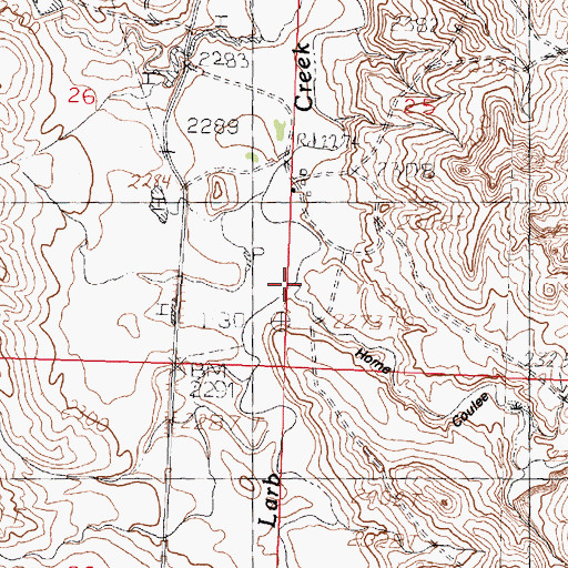 Topographic Map of Home Coulee, MT