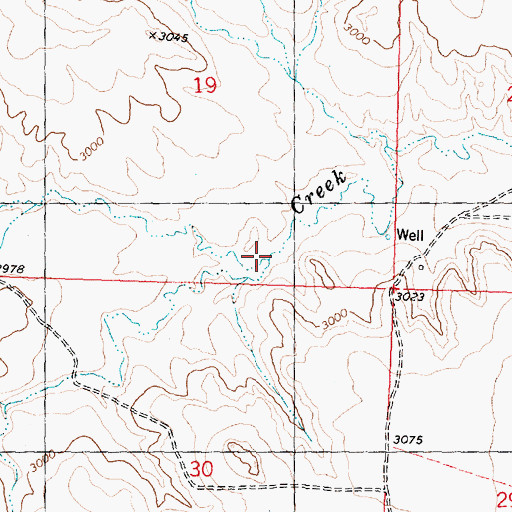 Topographic Map of Mc Cloud Coulee, MT