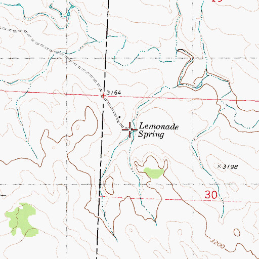 Topographic Map of Lemonade Spring, MT