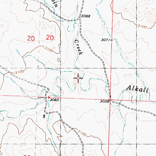 Topographic Map of Cabin Creek, MT