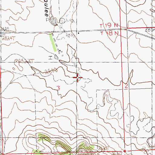 Topographic Map of Connoly Coulee, MT
