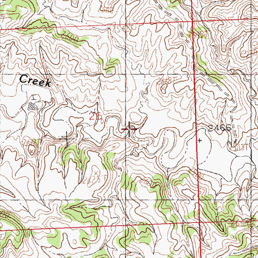 Topographic Map of Gordon Coulee, MT