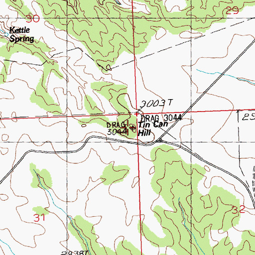 Topographic Map of Tin Can Hill, MT