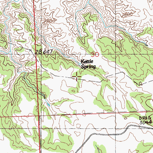 Topographic Map of Kettle Spring, MT