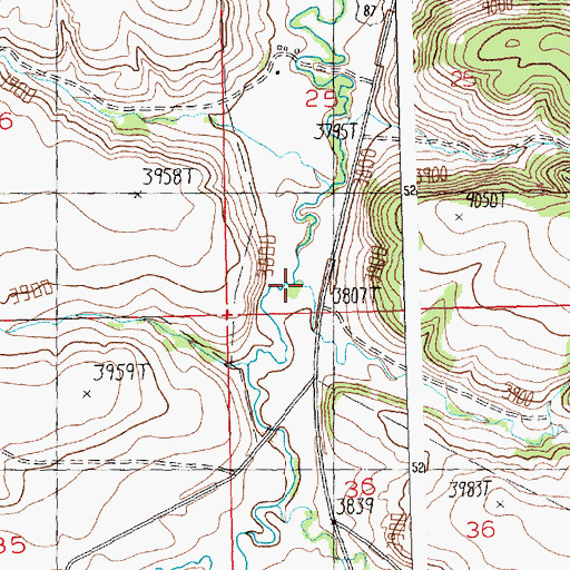Topographic Map of Butler Coulee, MT