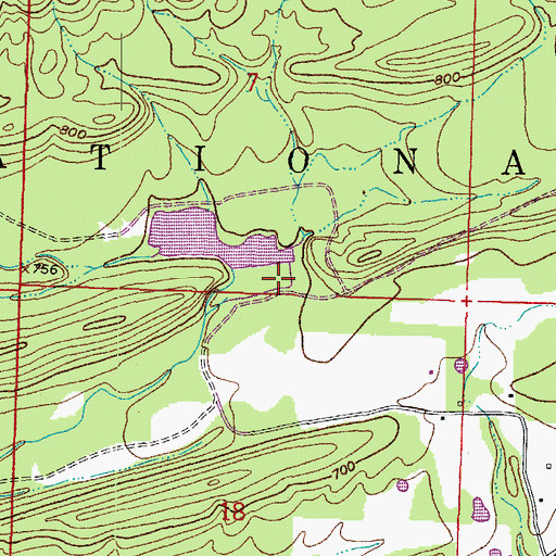 Topographic Map of Poteau River Watershed Site Nine Dam, AR