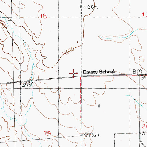 Topographic Map of Emory School (historical), MT