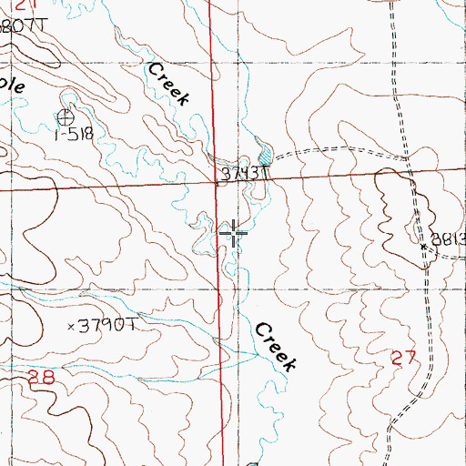 Topographic Map of Dry Creek, MT