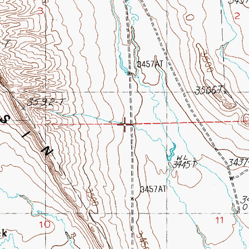 Topographic Map of Devils Basin, MT