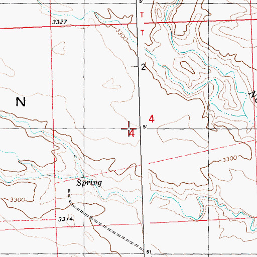 Topographic Map of Hoskin Basin, MT