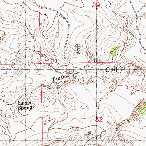 Topographic Map of Lambing Camp Creek, MT