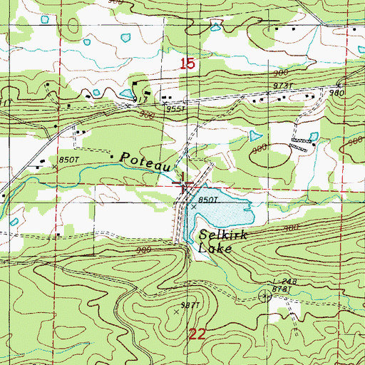 Topographic Map of Poteau River Watershed Site One Dam, AR