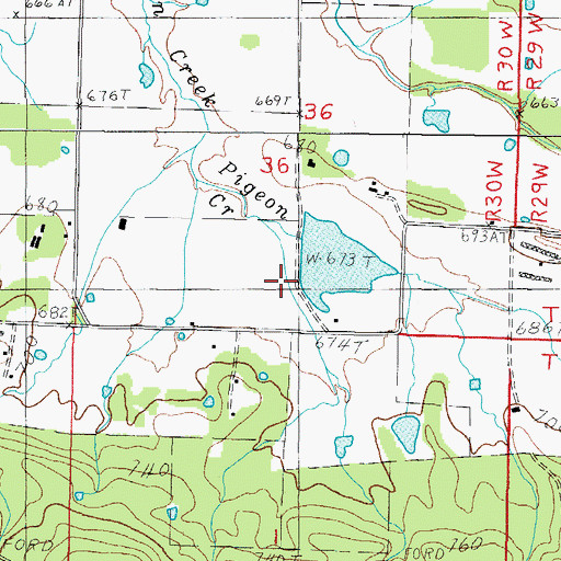 Topographic Map of Giles Lake Dam, AR