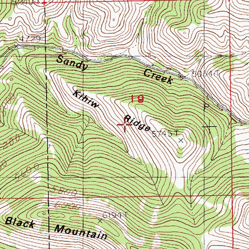 Topographic Map of Kihiw Ridge, MT