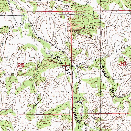 Topographic Map of Small Boy Creek, MT