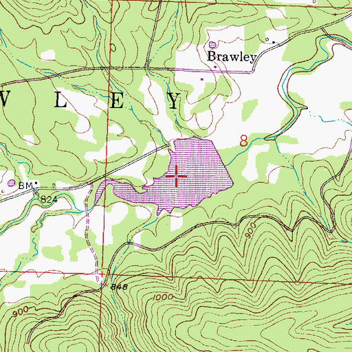 Topographic Map of Poteau River Site 11 Dam, AR