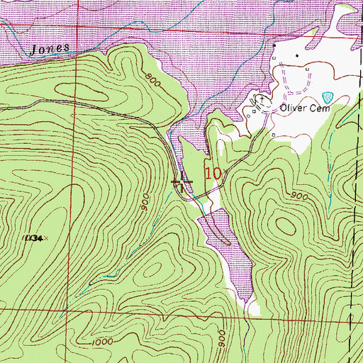 Topographic Map of Arkansas Noname 163 Dam, AR