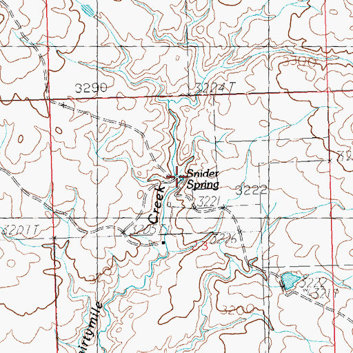 Topographic Map of Snider Spring, MT