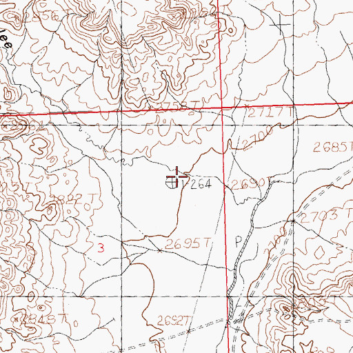 Topographic Map of Horseshoe Coulee, MT