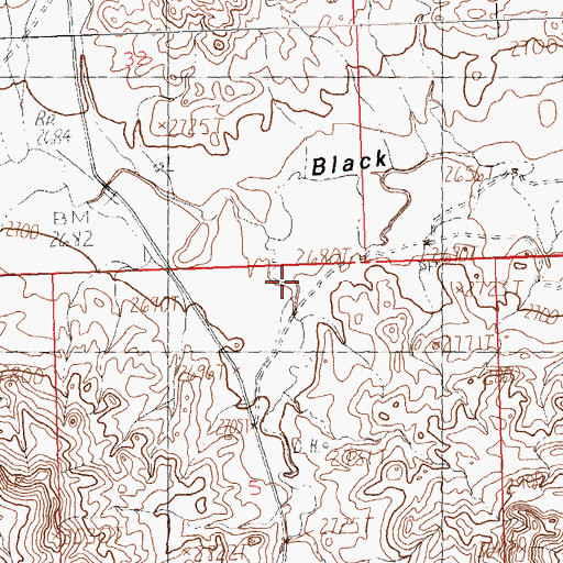 Topographic Map of Coburg Coulee, MT