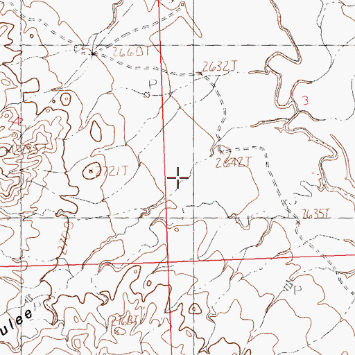 Topographic Map of Dry Coulee, MT