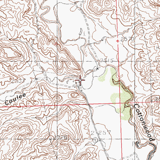 Topographic Map of Wilson Coulee, MT