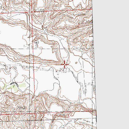 Topographic Map of Lambing Coulee, MT
