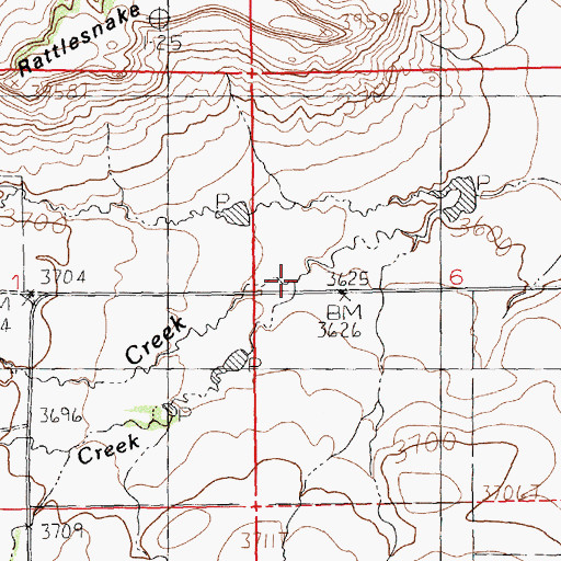 Topographic Map of Crist Creek, MT