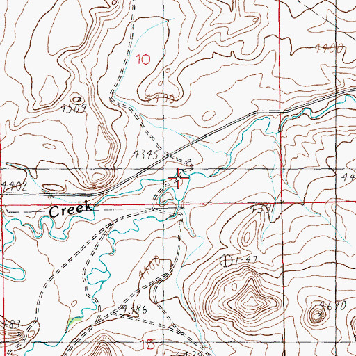 Topographic Map of Antelope Creek, MT
