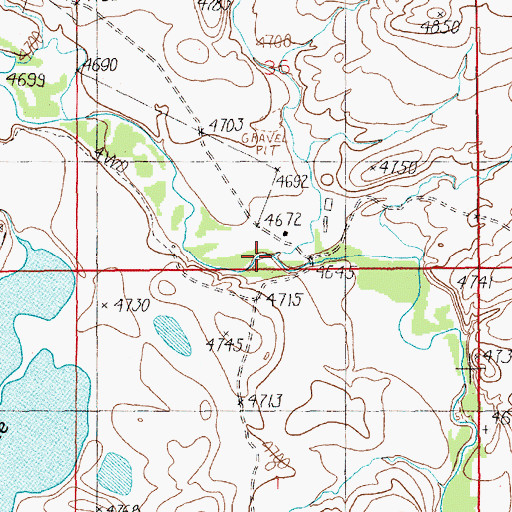 Topographic Map of Dead Beaver Creek, MT