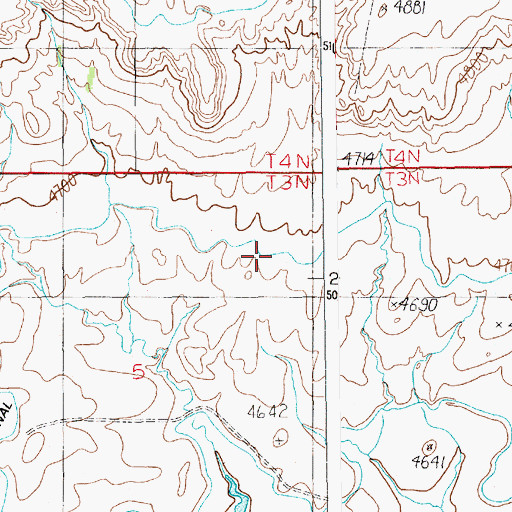 Topographic Map of Upper Sweet Grass Canal, MT