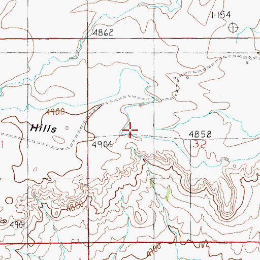 Topographic Map of Franklin Hills, MT