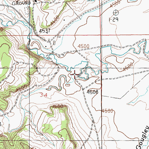 Topographic Map of Sadie Creek, MT