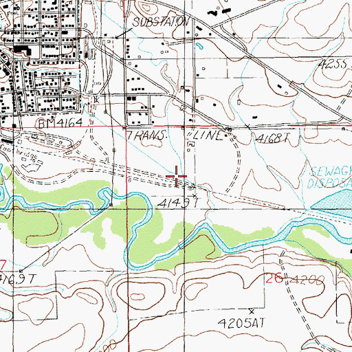 Topographic Map of Jawbone Creek, MT
