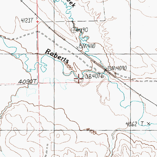 Topographic Map of Alkali Creek, MT