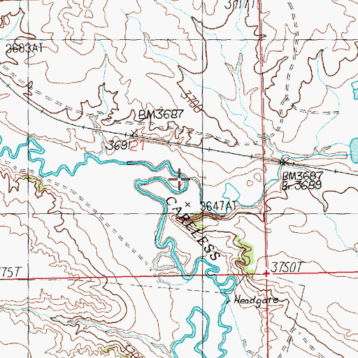 Topographic Map of Alkali Creek, MT