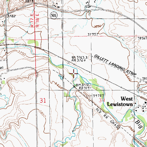 Topographic Map of Wolverine Creek, MT