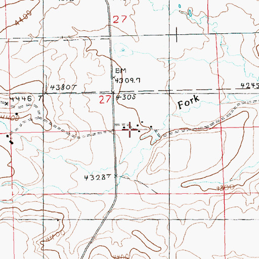 Topographic Map of Whisky Creek, MT