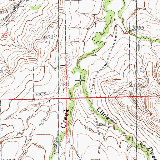 Topographic Map of Little Deer Creek, MT