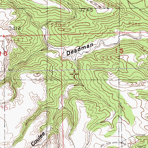 Topographic Map of Deer Coulee, MT
