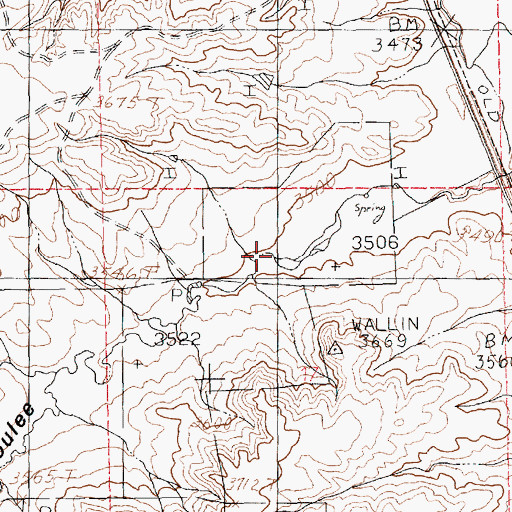 Topographic Map of Freeze Out Coulee, MT
