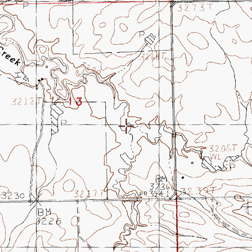 Topographic Map of South Fork Cutbank Creek, MT