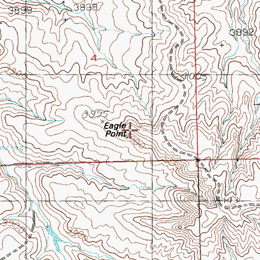 Topographic Map of Eagle Point, MT