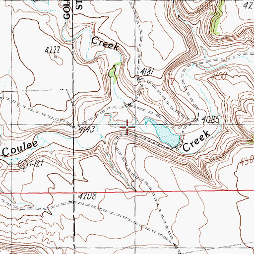 Topographic Map of Van Winkle Creek, MT
