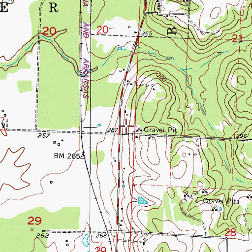 Topographic Map of Strange Lake, AR
