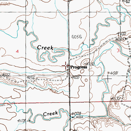 Topographic Map of Progress (historical), MT