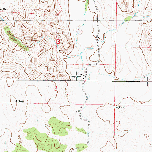 Topographic Map of Sullivan Valley, MT
