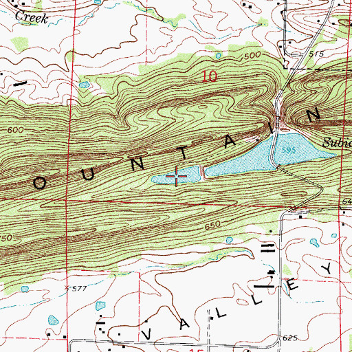 Topographic Map of Subiaco Reservoir, AR